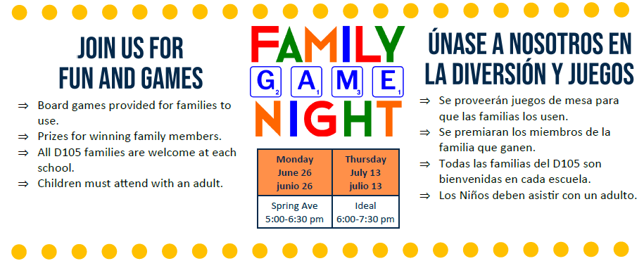 Family Game Night Schedule 2023
